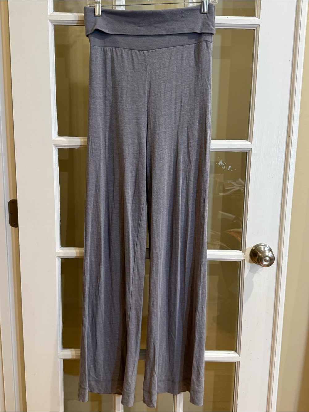 Thought Yoga Pants Fold Over Waist Made from Hemp Organic Cotton Flare Bottoms